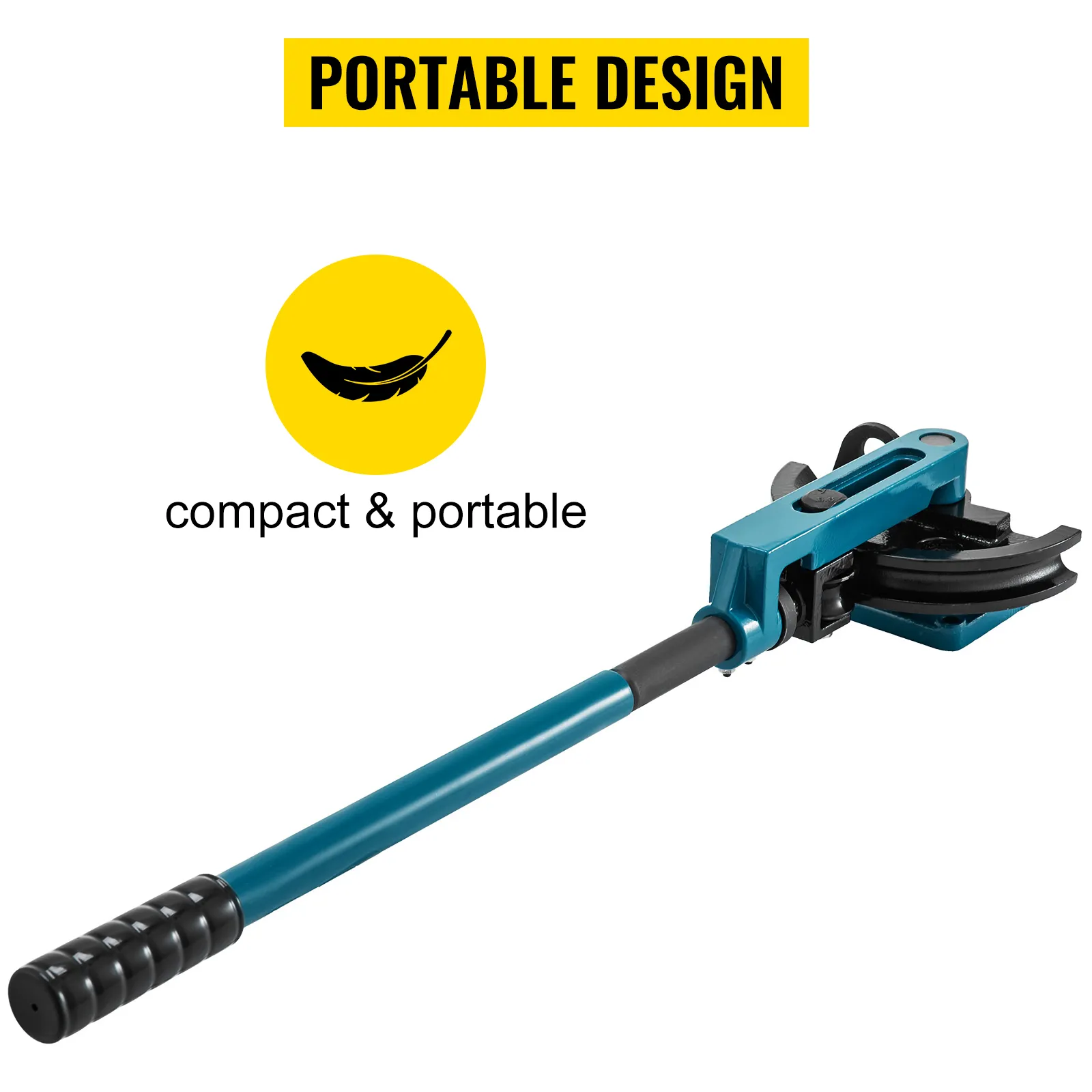 VEVOR pipe tube bender, compact and portable design for easy use.