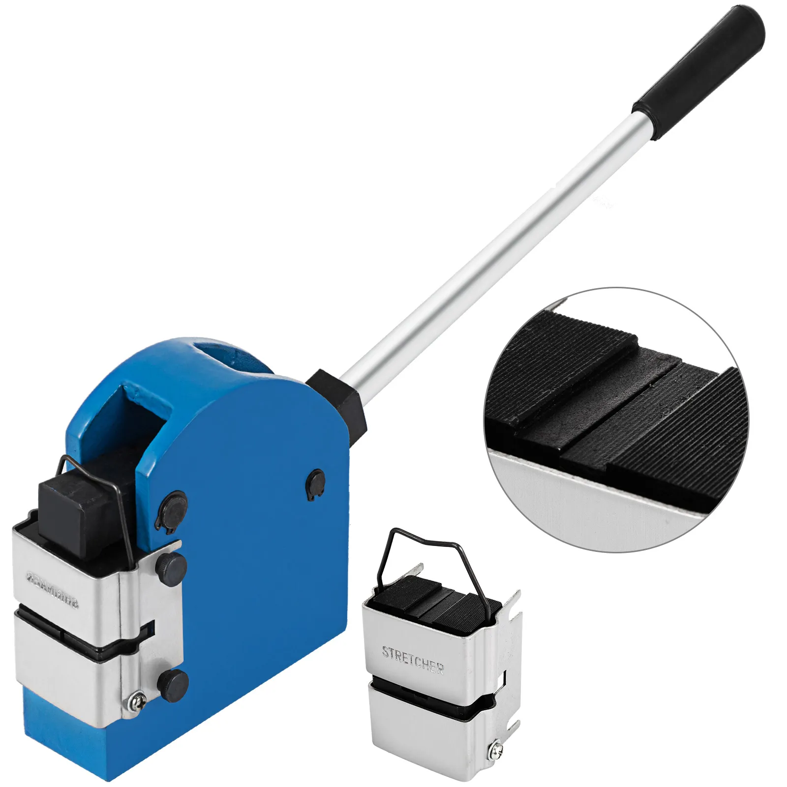 Urządzenie do rozciągania i kurczenia VEVOR z dźwignią, zbliżeniem szczęk i różnymi kształtami gięcia.