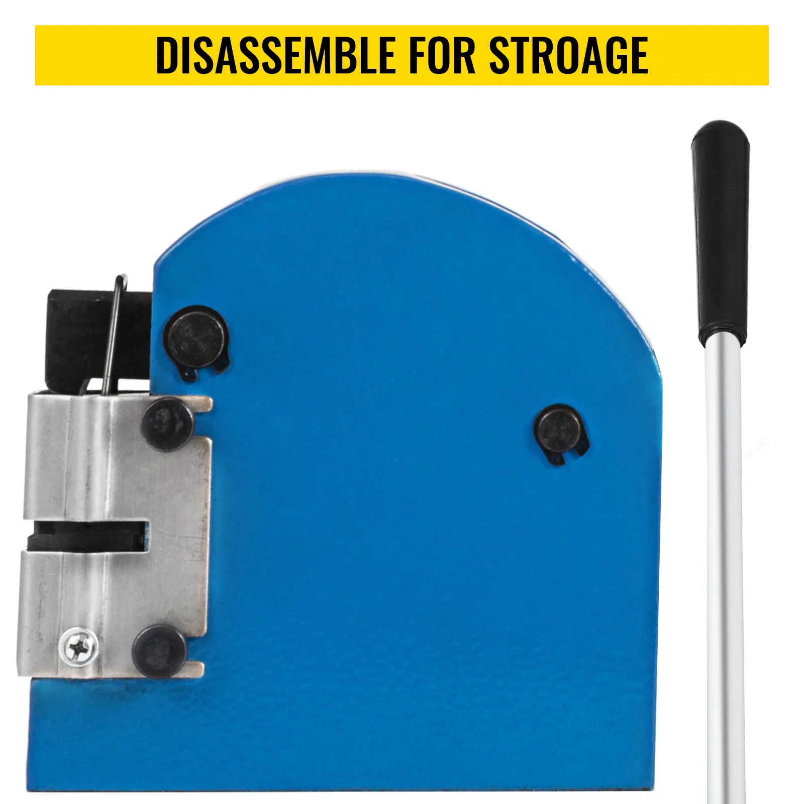 Nosze obkurczające VEVOR z niebieskim korpusem i odczepianą rączką do przechowywania.