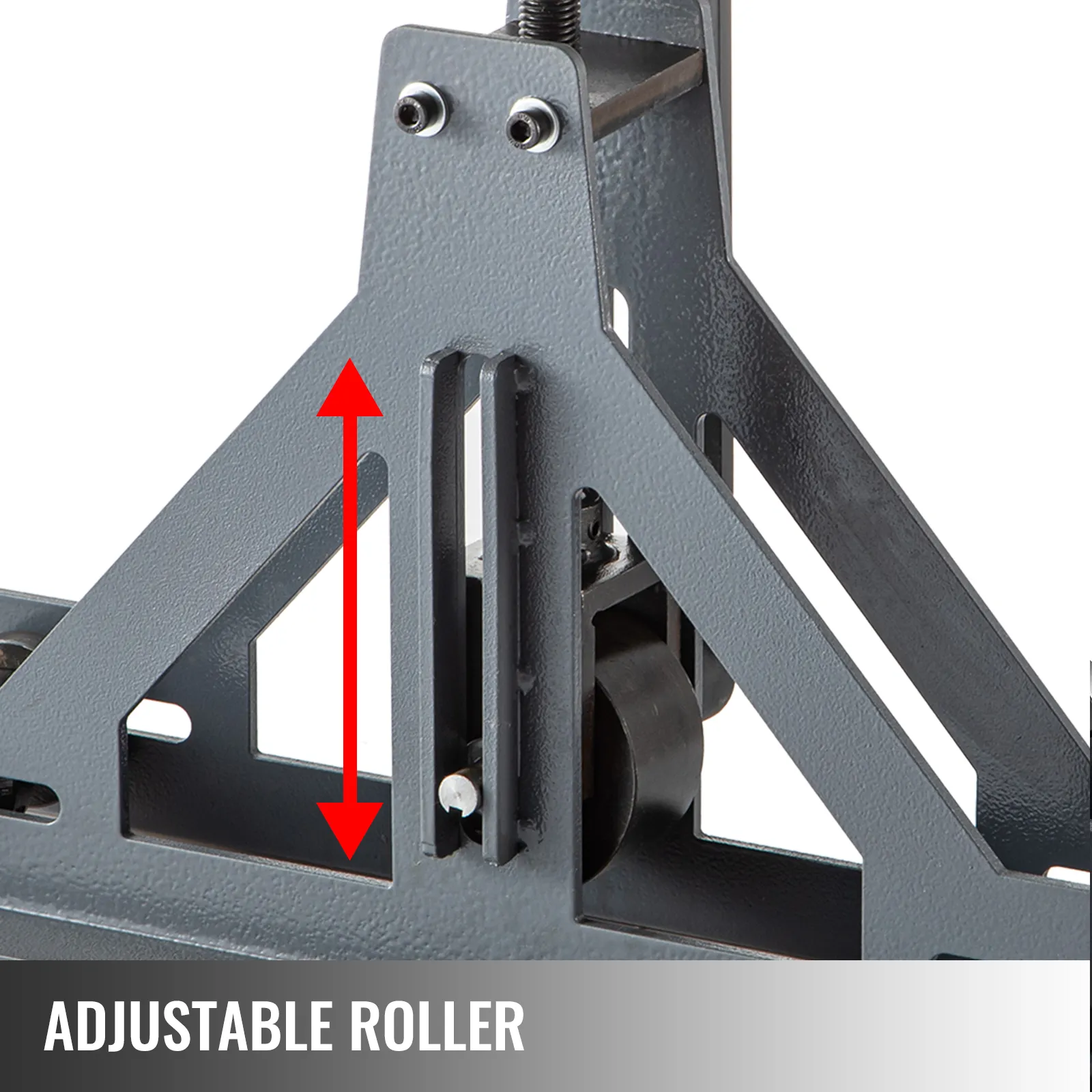 adjustable VEVOR tubing roller with vertical movement indicator.