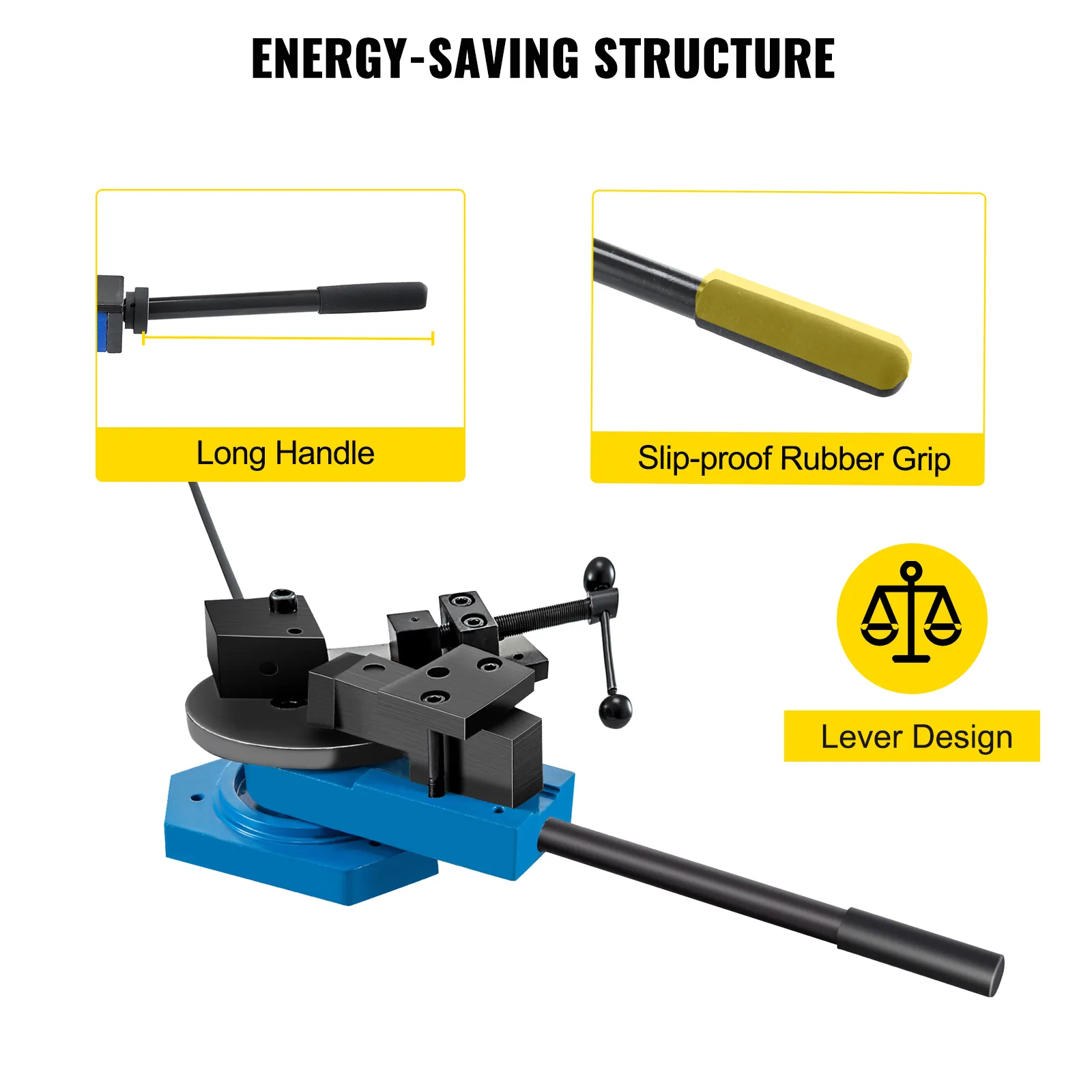 VEVOR metal scroll bender for stairs, warehouses, rebar and architectural projects.