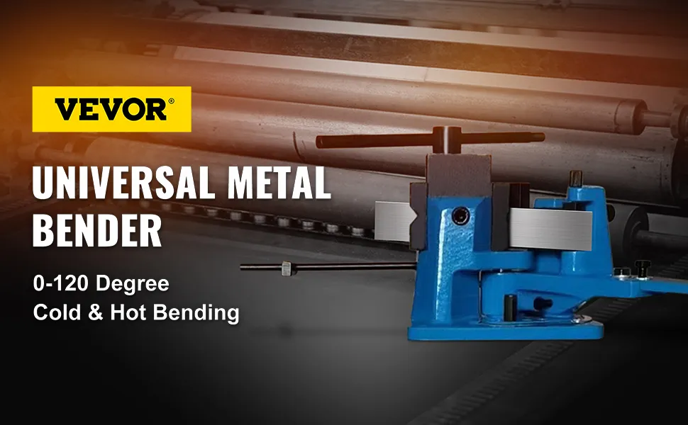 VEVOR rebar bender for cold and hot bending, 0-120 degree universal metal bender.