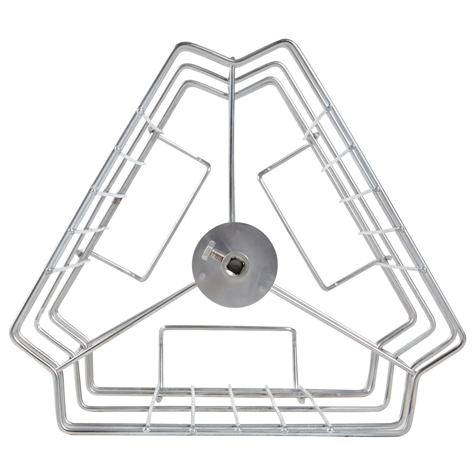 stainless steel interior frame of VEVOR honey extractor, featuring a central rotating mechanism.