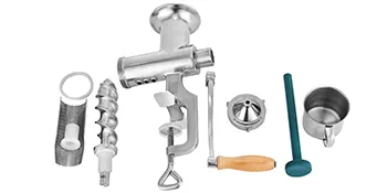 VEVOR wheatgrass juicer with components laid out, including handle and cup.