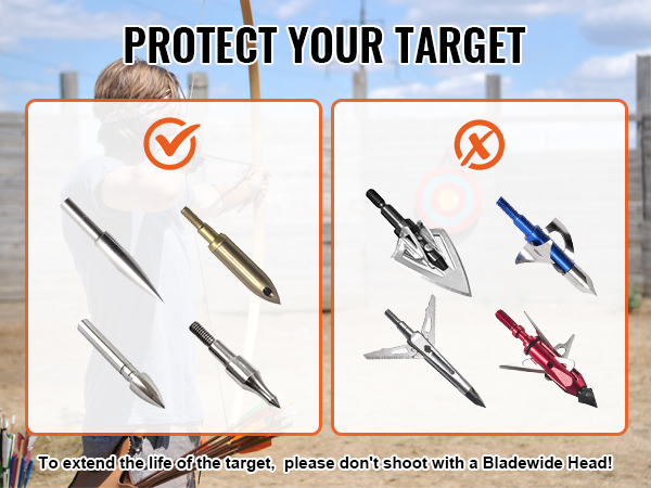 Stainless Steel Archery Field Points - 100-200 Grains Practice Arrow Tips 12 Pack