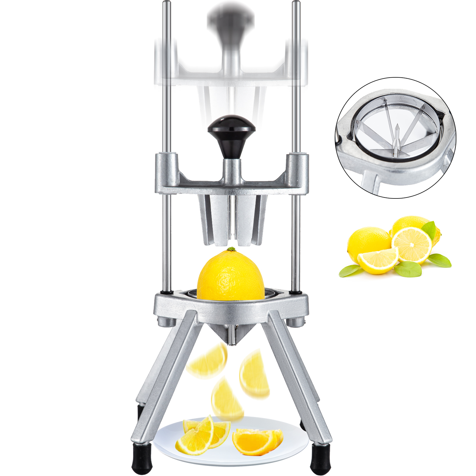 VEVOR 6-Section Commercial Easy Wedger Stainless Steel Blade Fruit