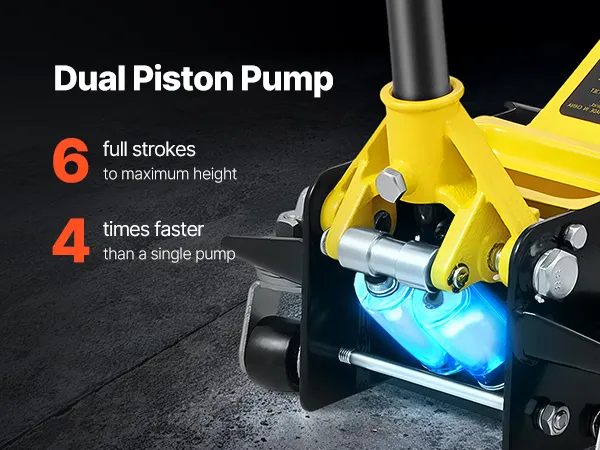 step 1 for using VEVOR floor jack: twist the handle clockwise to the tightest position to close the valve.