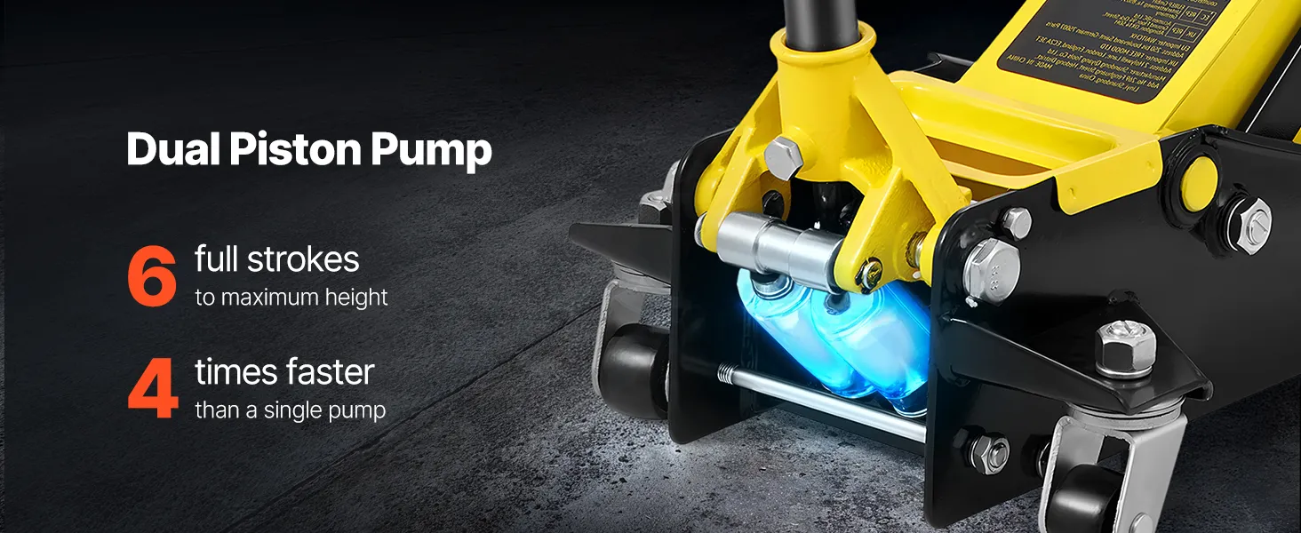 step 1 for using VEVOR floor jack: twist the handle clockwise to the tightest position to close the valve.