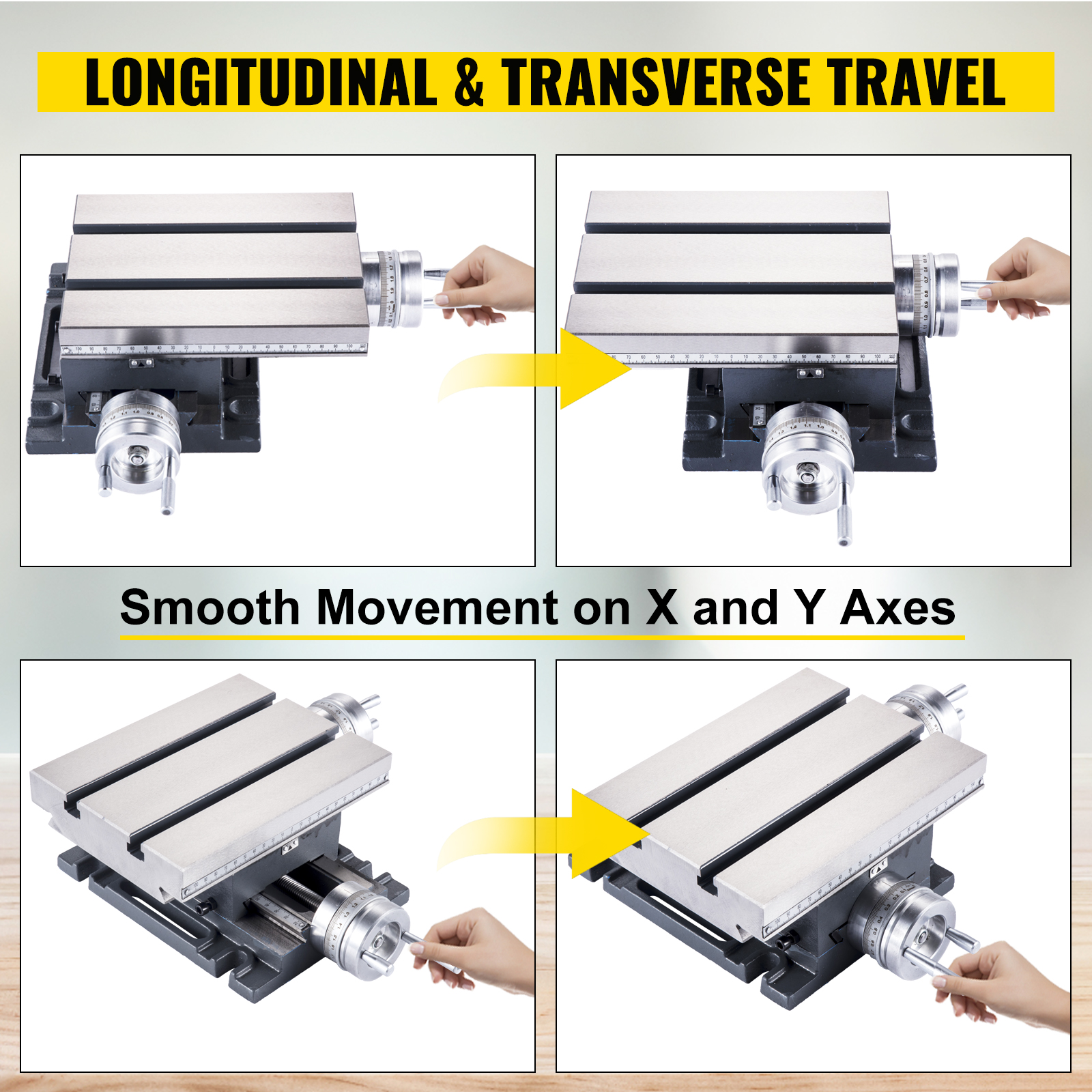 10-3 milli ミリ LA table VEVOR Compound Slide Milling Table, 4-7/10