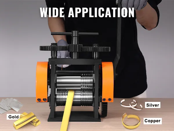 VEVOR jewelry rolling mill for gold, silver, and copper with wide applications and good ductility.