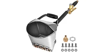 VEVOR cement mortar sprayer with nozzle and bolts set included.