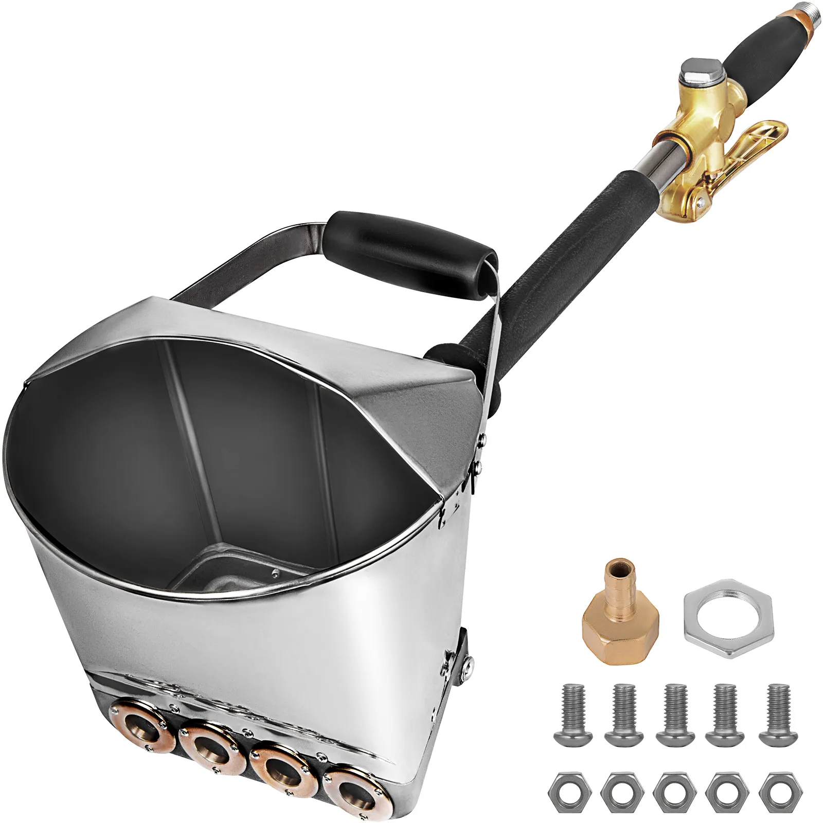 VEVOR cement mortar sprayer with handle, nozzle, and accessory set.