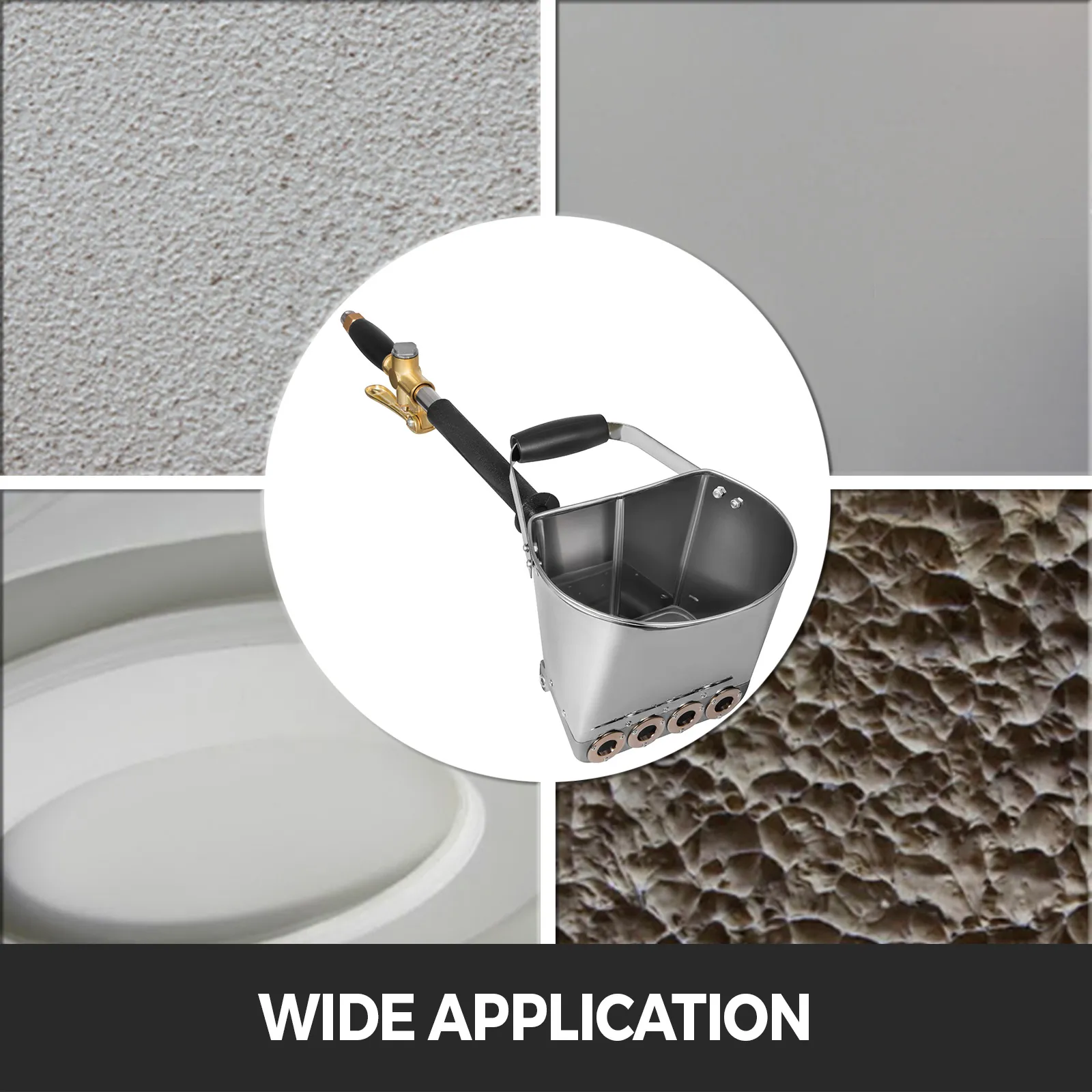 VEVOR cement mortar sprayer for various textured and smooth wall finishes.