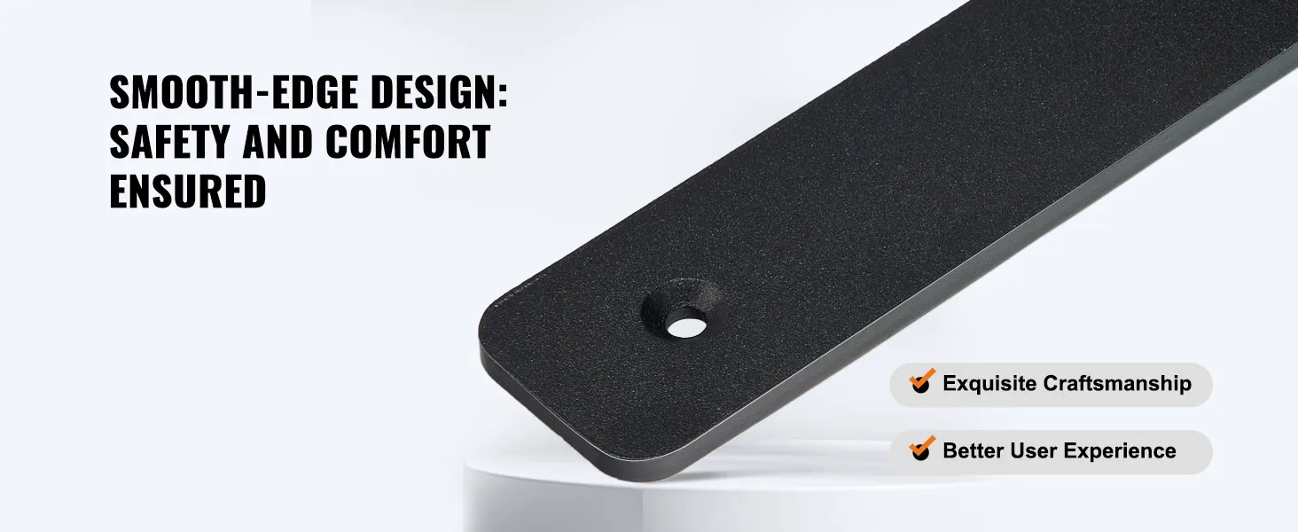 smooth-edge VEVOR shelf brackets for safety and comfort; highlights: exquisite craftsmanship, user experience.