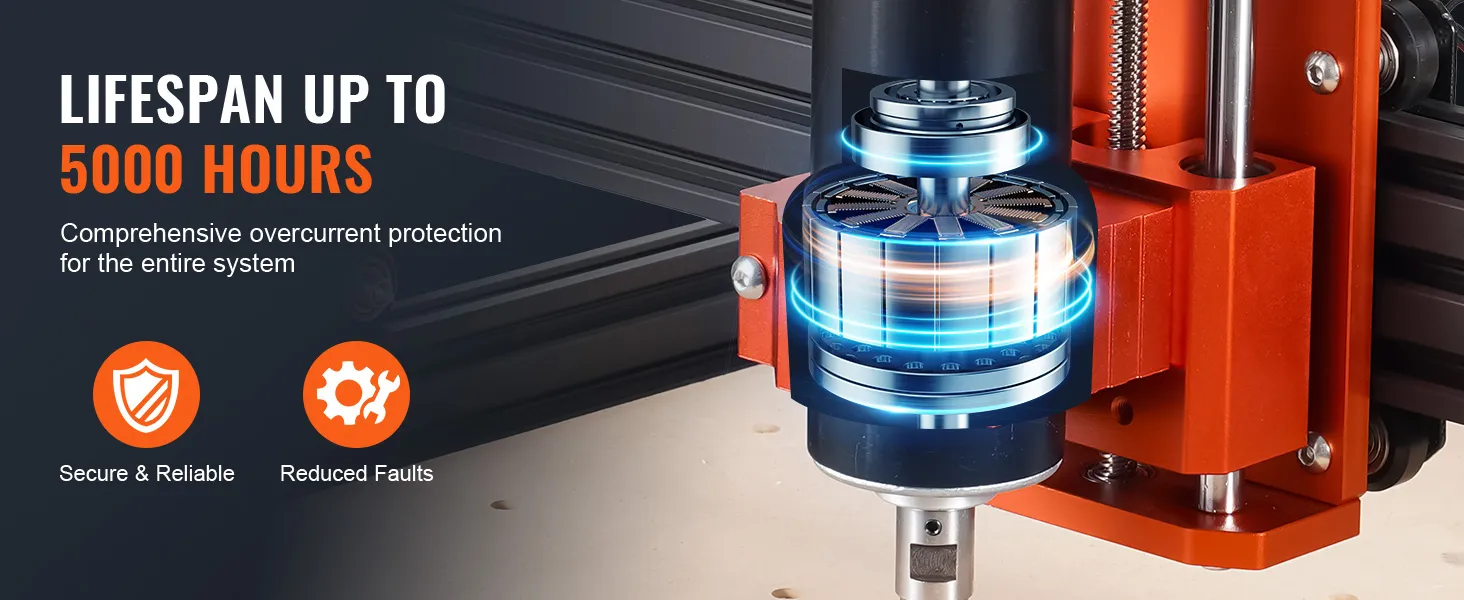Máquina enrutadora CNC VEVOR con perilla de control flexible para un grabado preciso y eficiente.