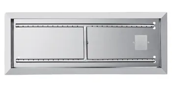 VEVOR stainless steel fire pit pan with rectangular shape and sleek design.