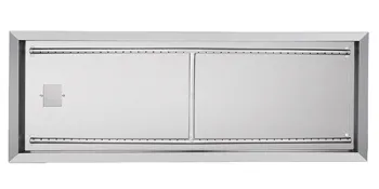 rectangular stainless steel VEVOR fire pit pan with sleek, modern design.