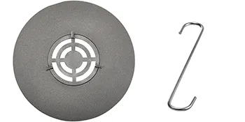 round metal grill plate and hook accessory for VEVOR bbq grill griddle.