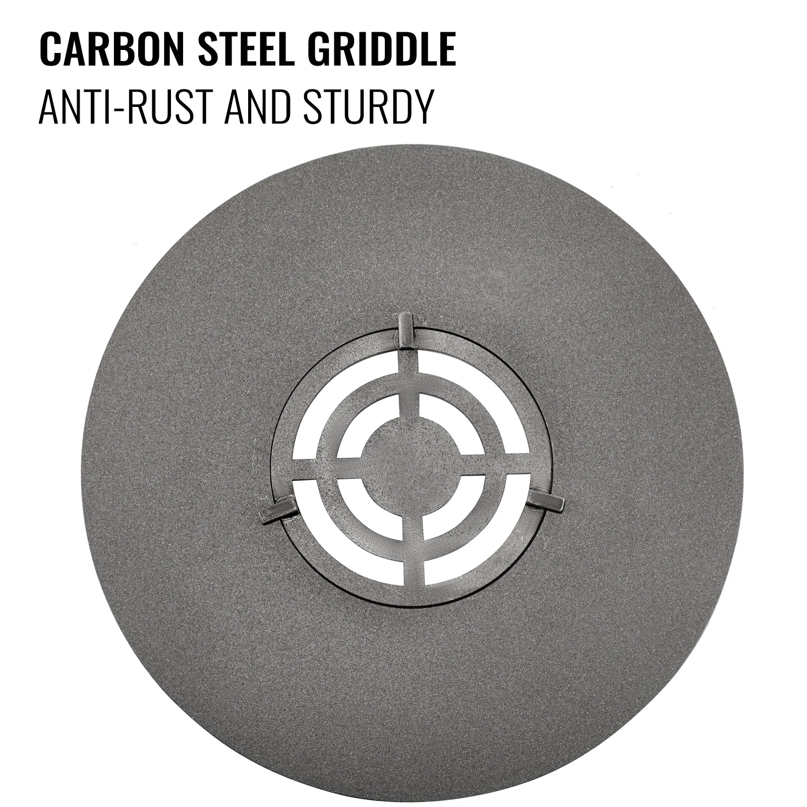 carbon steel VEVOR bbq grill griddle with anti-rust, sturdy design.