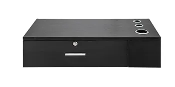 black VEVOR salon station with drawer and appliance holders.