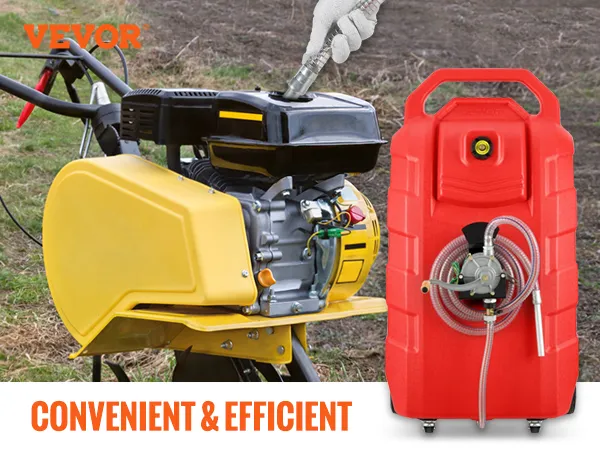 Depósito de combustible VEVOR: gran capacidad de 32 galones para repostar de manera eficiente diésel, gasolina y aceite para máquinas.