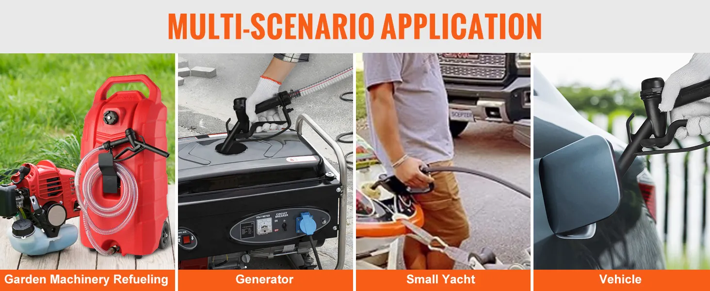 VEVOR fuel caddy for refueling garden machinery, generator, small yacht, and vehicle.