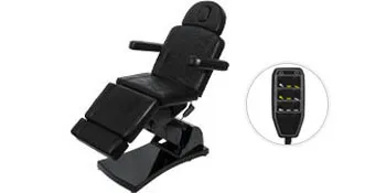 black VEVOR electric facial chair with remote control, adjustable recline and footrest.