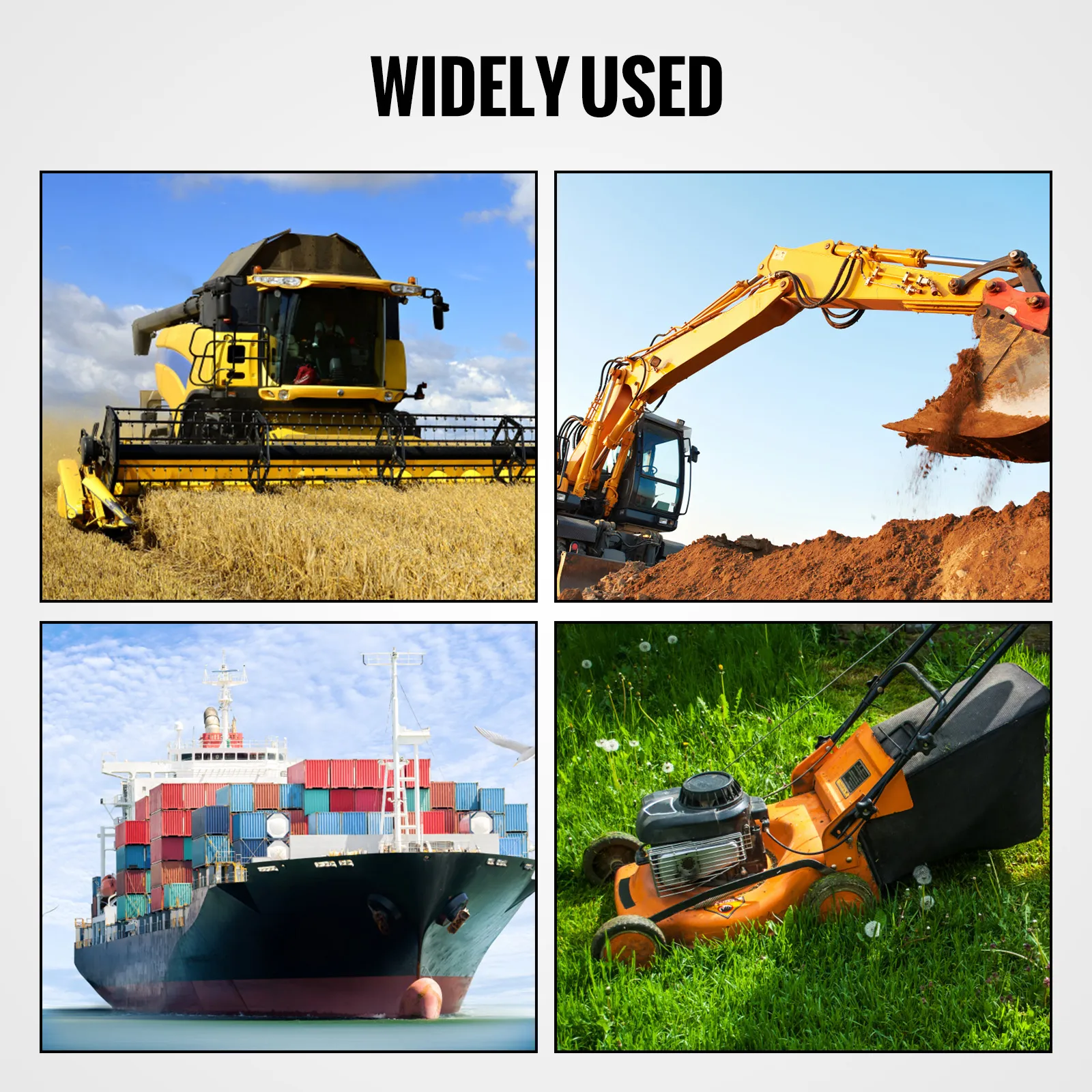 VEVOR portable diesel tank used for agriculture, construction, shipping, and gardening equipment.