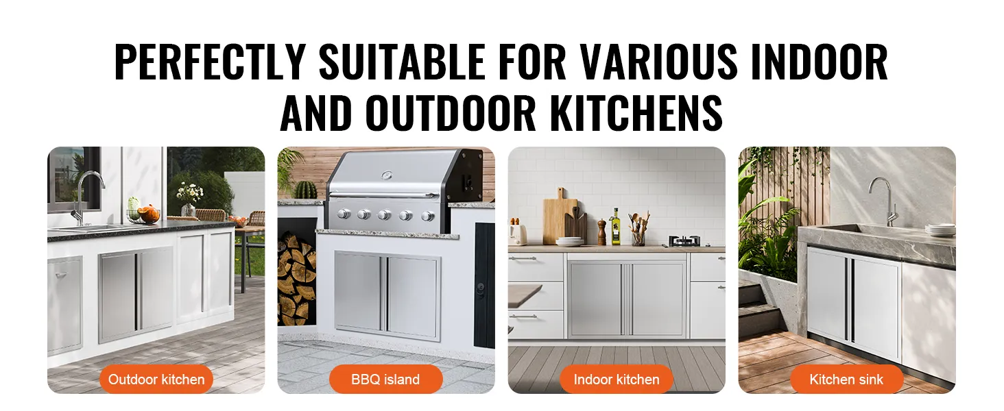 perfectly suitable for indoor and outdoor kitchens, featuring VEVOR bbq access door for various setups.
