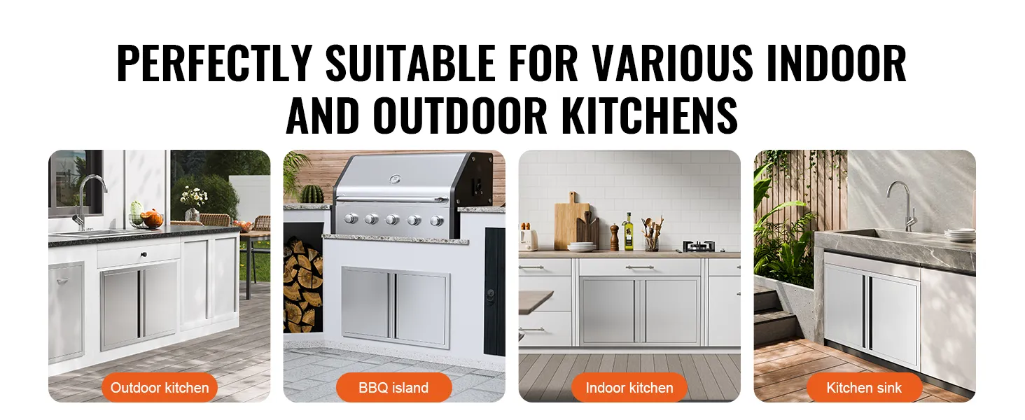 VEVOR-Grill-Zugangstür für Außenküchen, Grillinseln, Innenküchen und Küchenspülen.