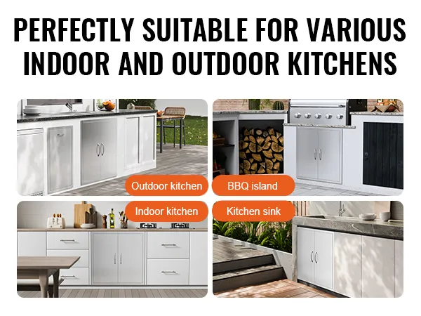 Sportello di accesso per barbecue VEVOR per cucine esterne, isole per barbecue, cucine interne e lavelli da cucina.