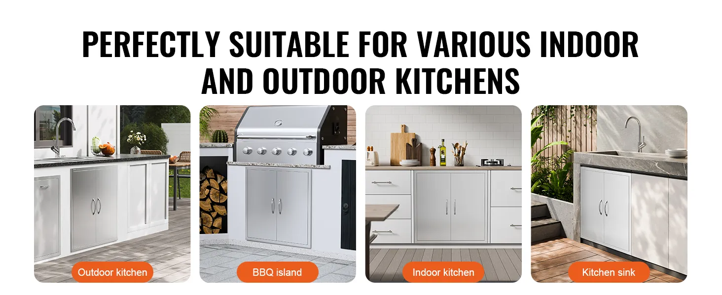 Sportello di accesso per barbecue VEVOR per cucine esterne, isole per barbecue, cucine interne e lavelli da cucina.