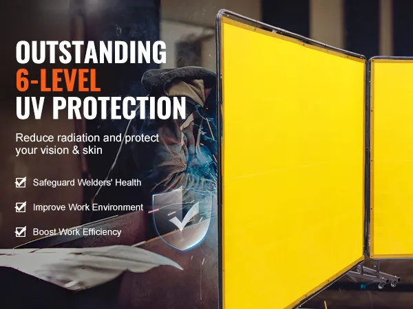 Het VEVOR lasscherm biedt 6 niveaus uv-bescherming om de gezondheid van lassers te beschermen en de werkefficiëntie te verbeteren.