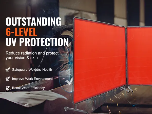 outstanding 6-level uv protection VEVOR welding screen; safeguard welders' health and boost efficiency.