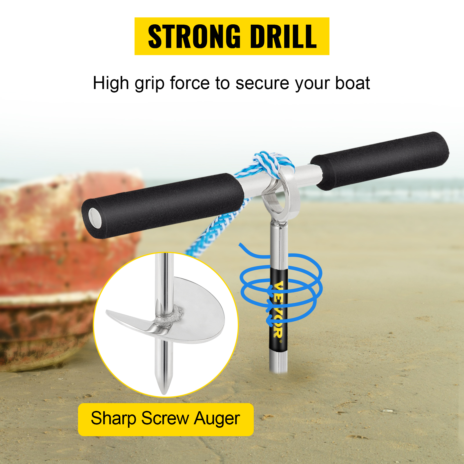 Pompe à Crevettes En Acier Inox - Idéale Pour La Pêche Sur La Plage, Poignée Antidérapante, 3 Tailles Disponibles - 7