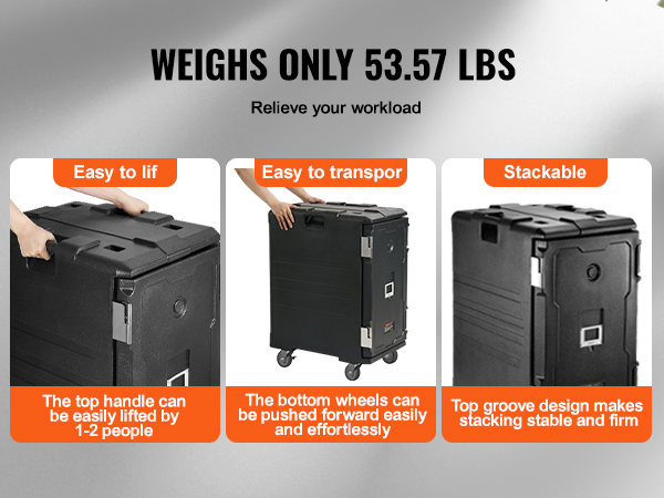 VEVOR Insulated Food Pan Carrier, 109 Qt Hot Box for Catering