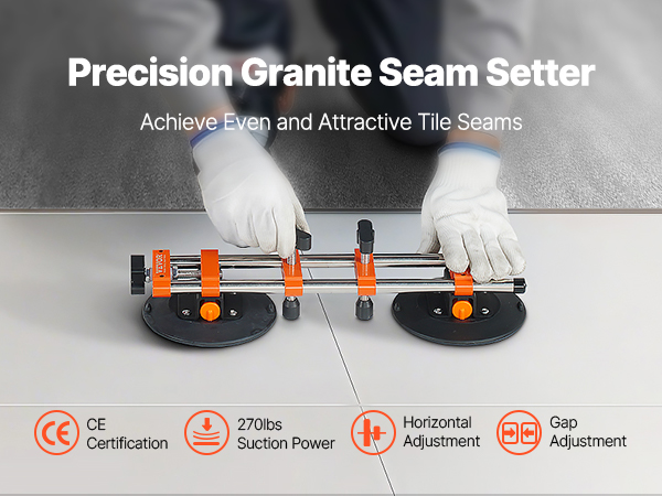 VEVOR Seamless Seam Setter – 6-Inch Suction, 530 lbs hold