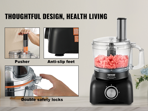 VEVOR Food Processor, 7-Cup Vegetable Chopper for Chopping