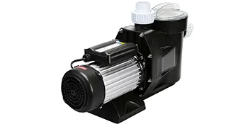 black VEVOR pool pump with clear lid and white fittings.