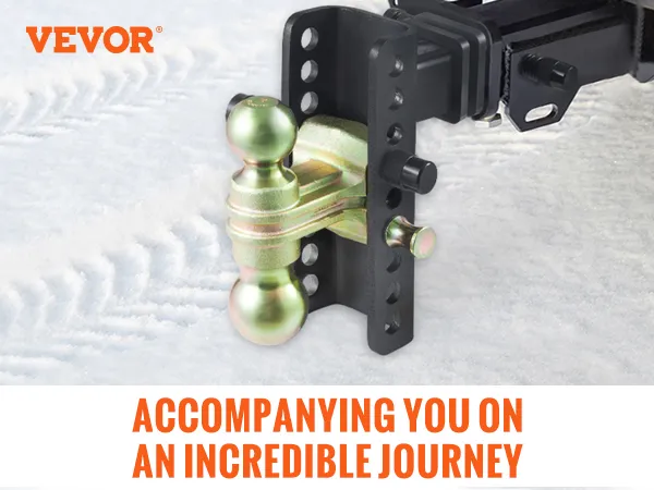 Verstelbare VEVOR-trekhaak met stevige stalen constructie, capaciteit van 14.000 lbs. Geschikt voor een 2-inch ontvanger.