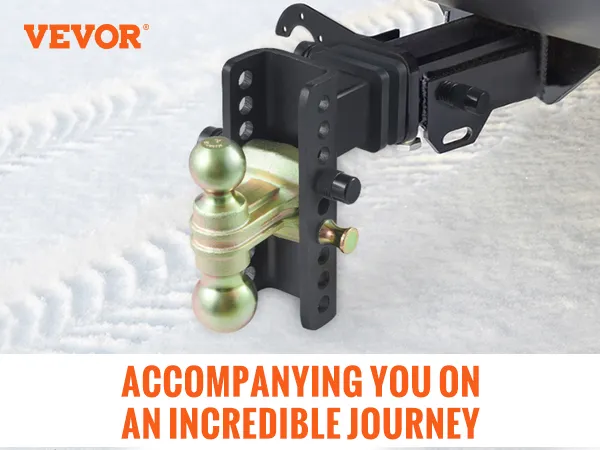 Verstelbare VEVOR-trekhaak, solide stalen constructie, ondersteunt 6600 kg en is geschikt voor 2,5-inch ontvangers.