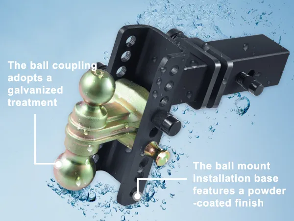 VEVOR verstelbare trekhaak, robuuste kampioen voor buiten, bestand tegen zware weersomstandigheden, met gegalvaniseerde kogelkoppeling.