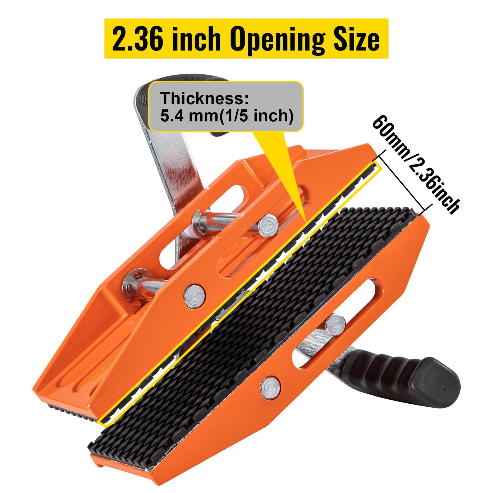 VEVOR 2 PCS Double Handed Stone Carrying Clamps, 2.36 inch (60mm