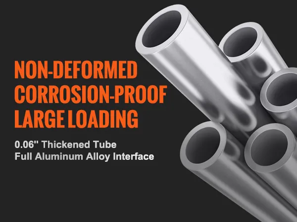VEVOR non-deformed, corrosion-proof, thickened aluminum tubes for large loading.