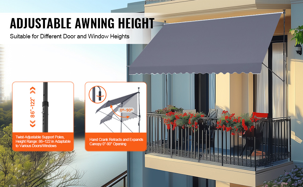 Manivelle Manuelle Robuste Pour Store Et Auvent - Compatible La Plupart Des Systèmes, Outil De Réglage Extérieur - 8