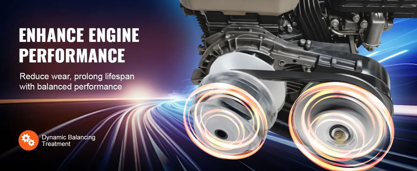 VEVOR primary drive clutch enhances engine performance and reduces wear with dynamic balancing treatment.