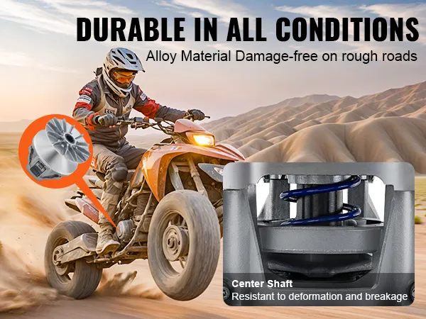 atv rider demonstrating the durability of the VEVOR primary drive clutch on rugged terrain.