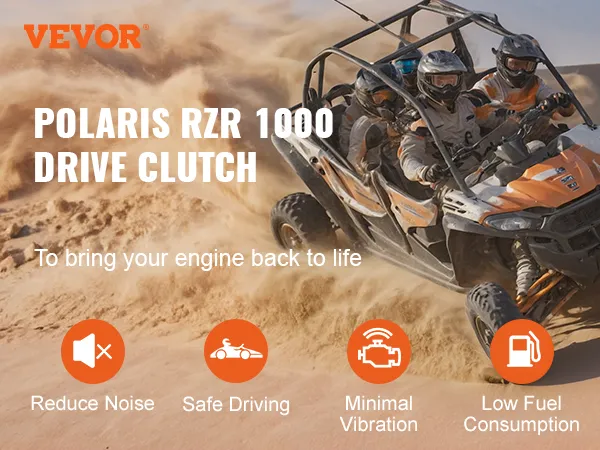 VEVOR drive clutch polaris rzr 1000, enhancing performance in desert conditions with reduced noise.