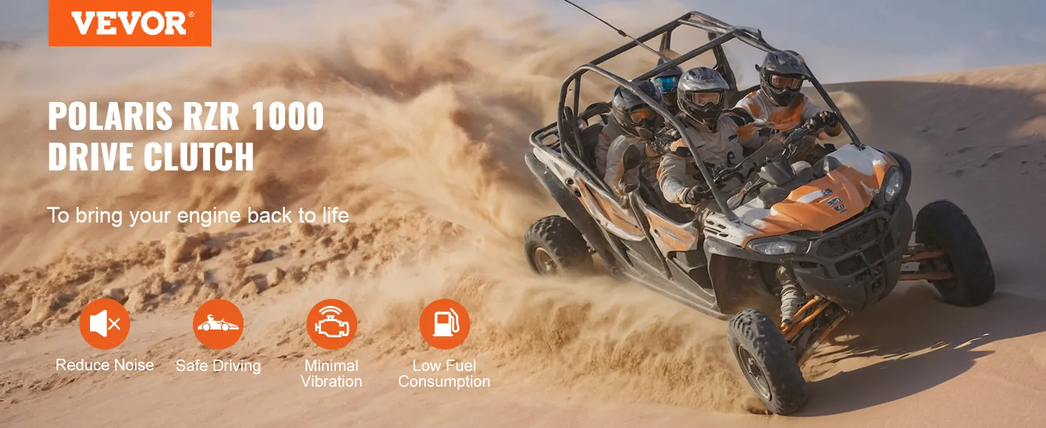 VEVOR drive clutch polaris rzr 1000, enhancing performance in desert conditions with reduced noise.