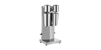 commercial-grade VEVOR milkshake maker with dual stainless steel blending cups.